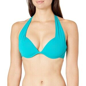 Coco Reef Contours Women's Cameo Halter Underwire Bikini Top 10/ 34C Sea Blue